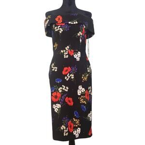 CALVIN KLEIN NWT Floral Off the Shoulder Dress, Size 8